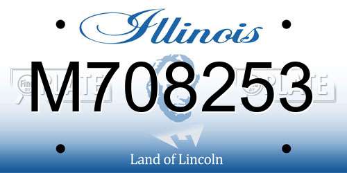 M708253 Illinois License Plate