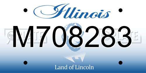 M708283 Illinois License Plate