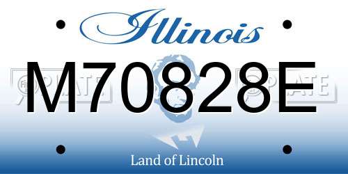 M70828E Illinois License Plate