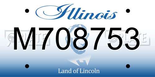 M708753 Illinois License Plate