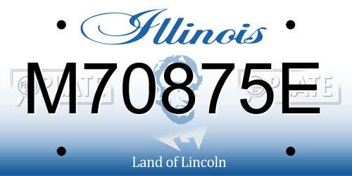 M70875E Illinois License Plate