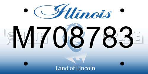 M708783 Illinois License Plate