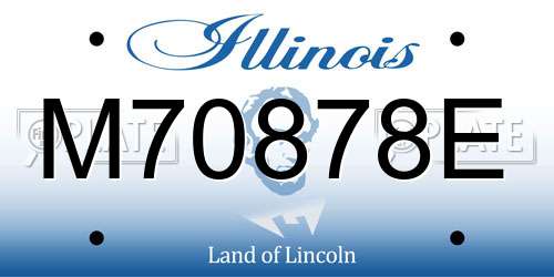 M70878E Illinois License Plate