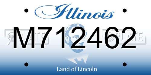 M712462 Illinois License Plate