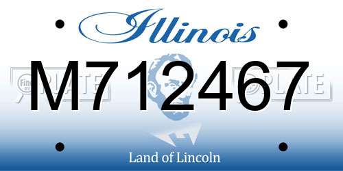 M712467 Illinois License Plate