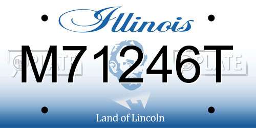 M71246T Illinois License Plate
