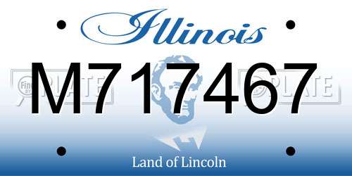 M717467 Illinois License Plate