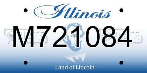 M721084 Illinois License Plate