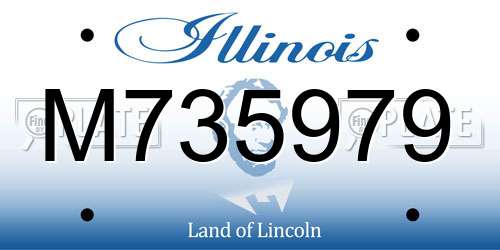 M735979 Illinois License Plate