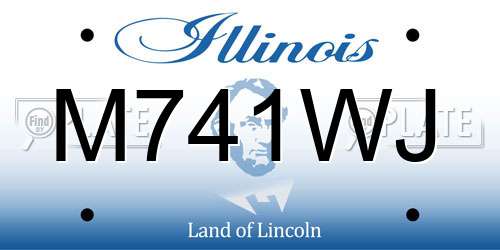 M741WJ Illinois License Plate