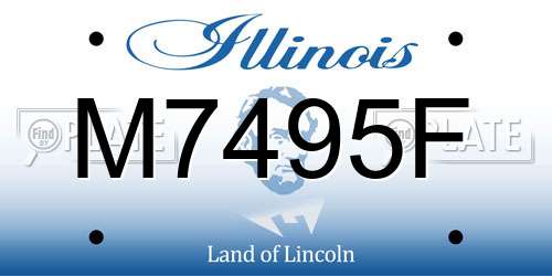 M7495F Illinois License Plate