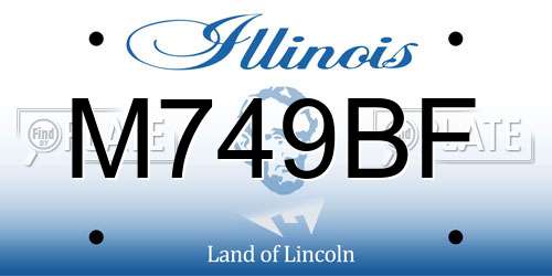 M749BF Illinois License Plate