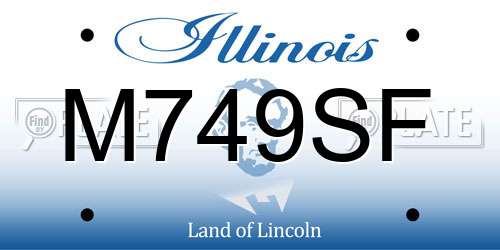 M749SF Illinois License Plate