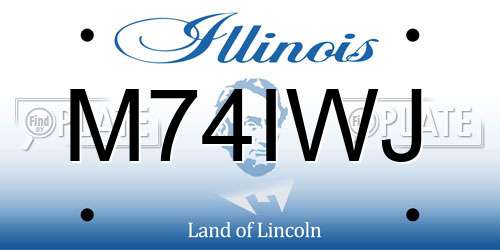 M74IWJ Illinois License Plate