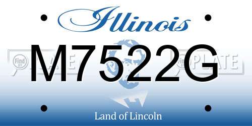 M7522G Illinois License Plate
