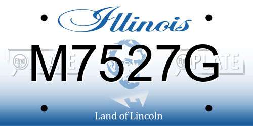 M7527G Illinois License Plate