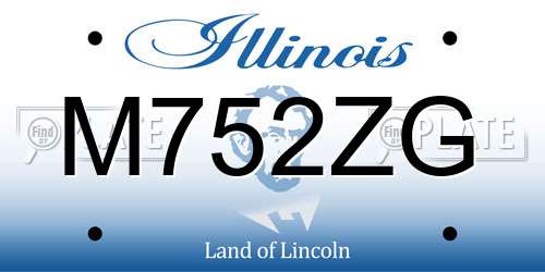M752ZG Illinois License Plate