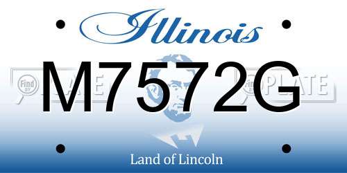 M7572G Illinois License Plate