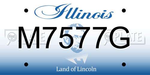 M7577G Illinois License Plate