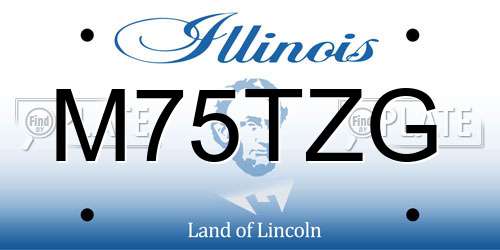 M75TZG Illinois License Plate