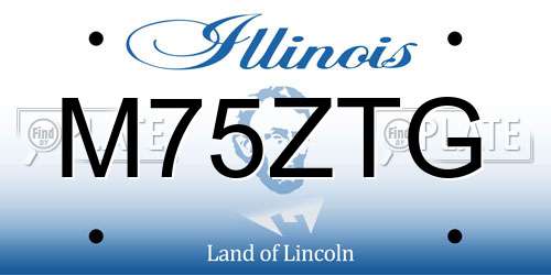 M75ZTG Illinois License Plate