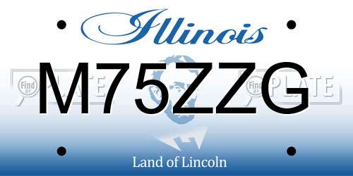 M75ZZG Illinois License Plate