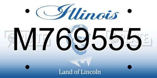 M769555 Illinois License Plate
