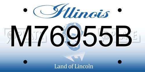 M76955B Illinois License Plate