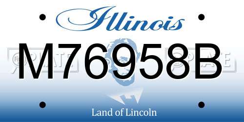 M76958B Illinois License Plate