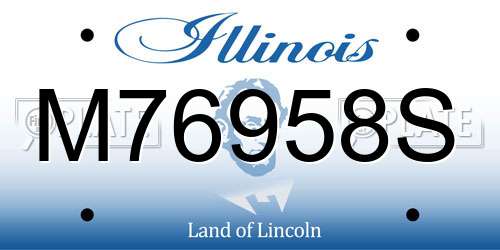 M76958S Illinois License Plate