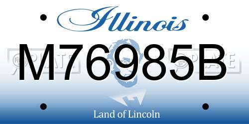 M76985B Illinois License Plate