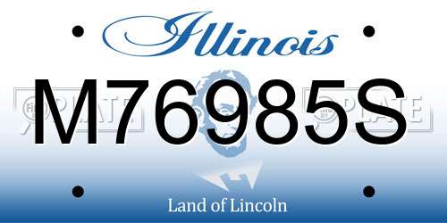 M76985S Illinois License Plate