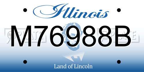 M76988B Illinois License Plate