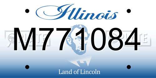 M771084 Illinois License Plate