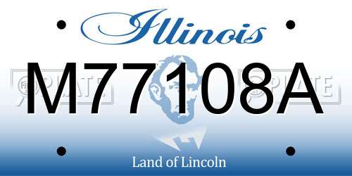 M77108A Illinois License Plate
