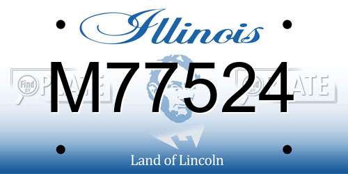 M77524 Illinois License Plate