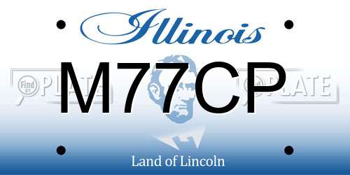 M77CP Illinois License Plate
