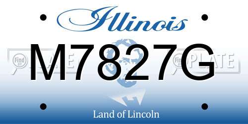 M7827G Illinois License Plate