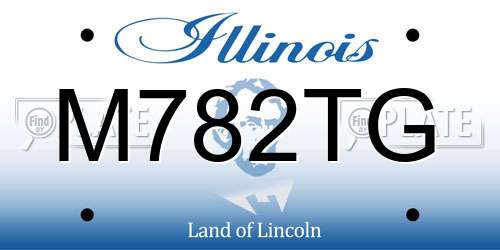 M782TG Illinois License Plate