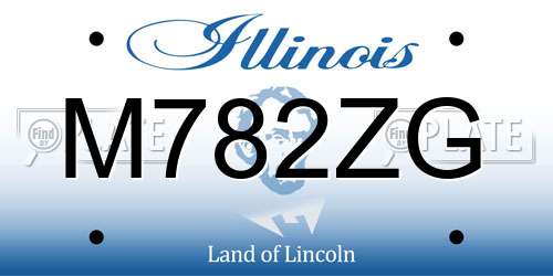 M782ZG Illinois License Plate