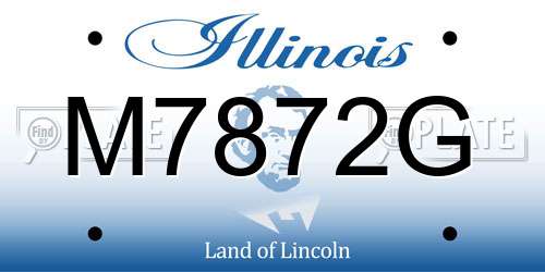 M7872G Illinois License Plate