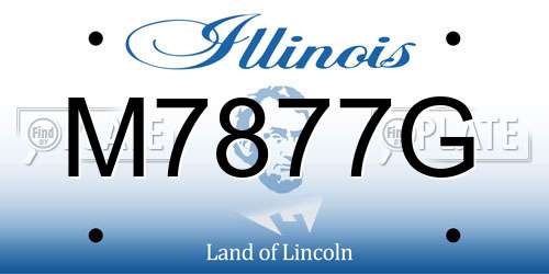 M7877G Illinois License Plate