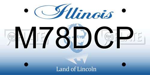 M78DCP Illinois License Plate