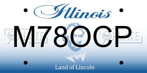 M78OCP Illinois License Plate