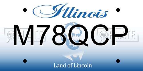 M78QCP Illinois License Plate
