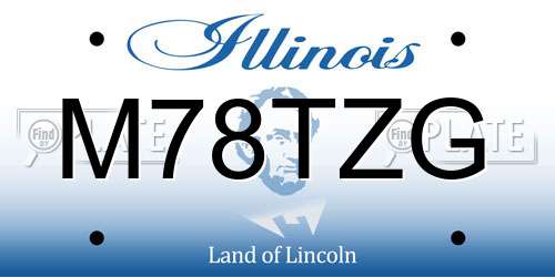 M78TZG Illinois License Plate