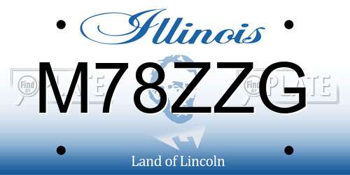 M78ZZG Illinois License Plate