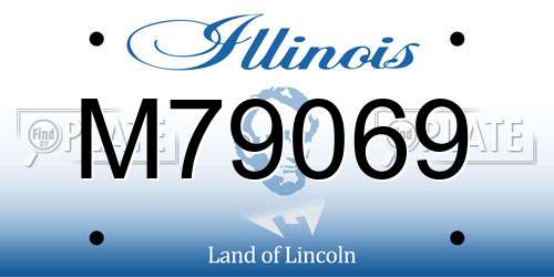 M79069 Illinois License Plate