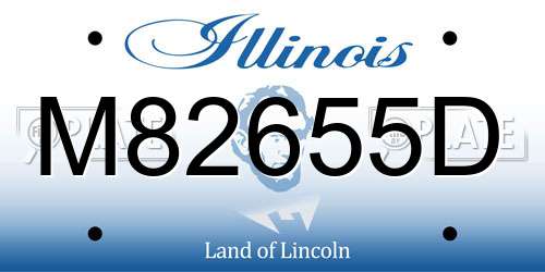 M82655D Illinois License Plate