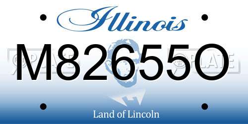 M82655O Illinois License Plate